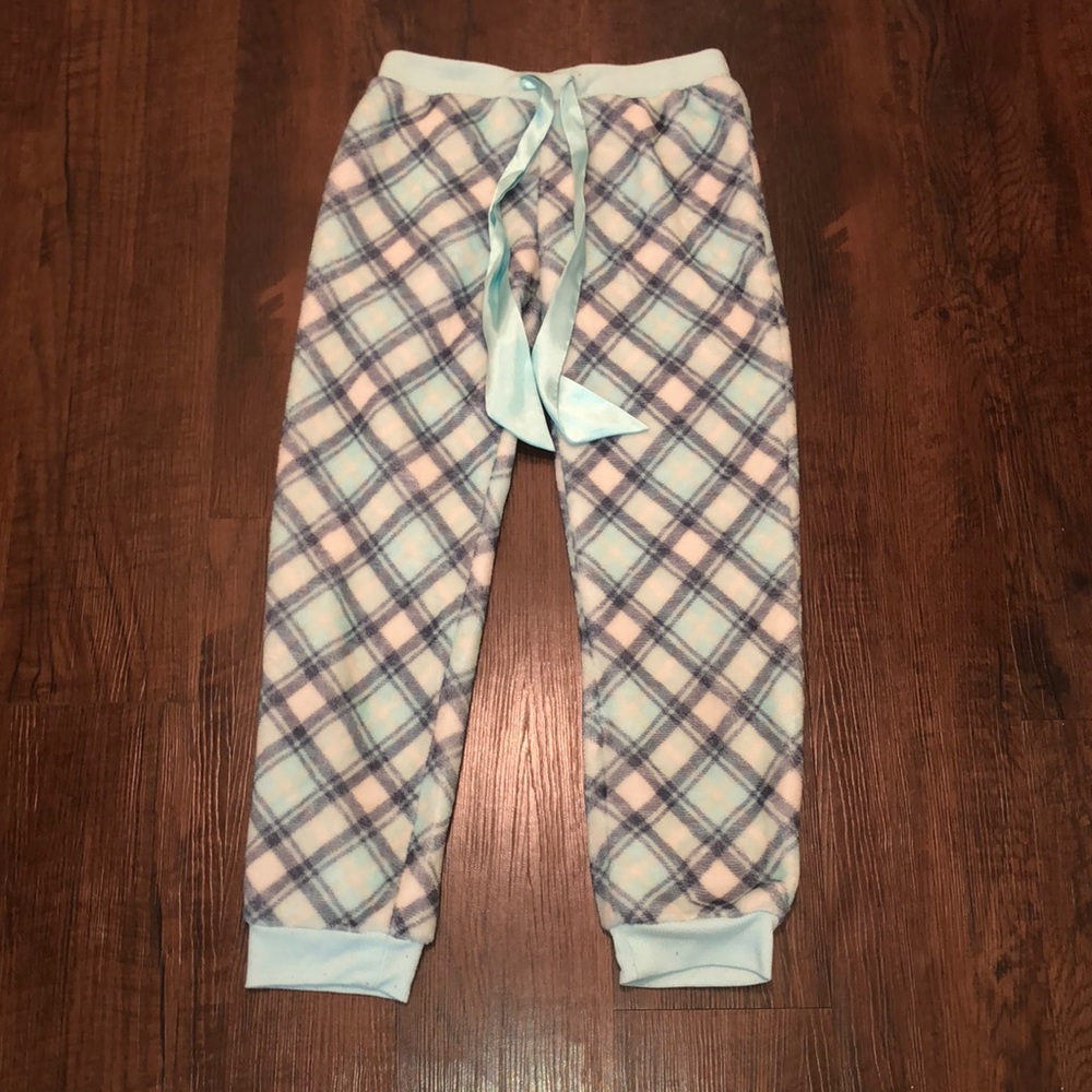 Blue, grey and white pajamas